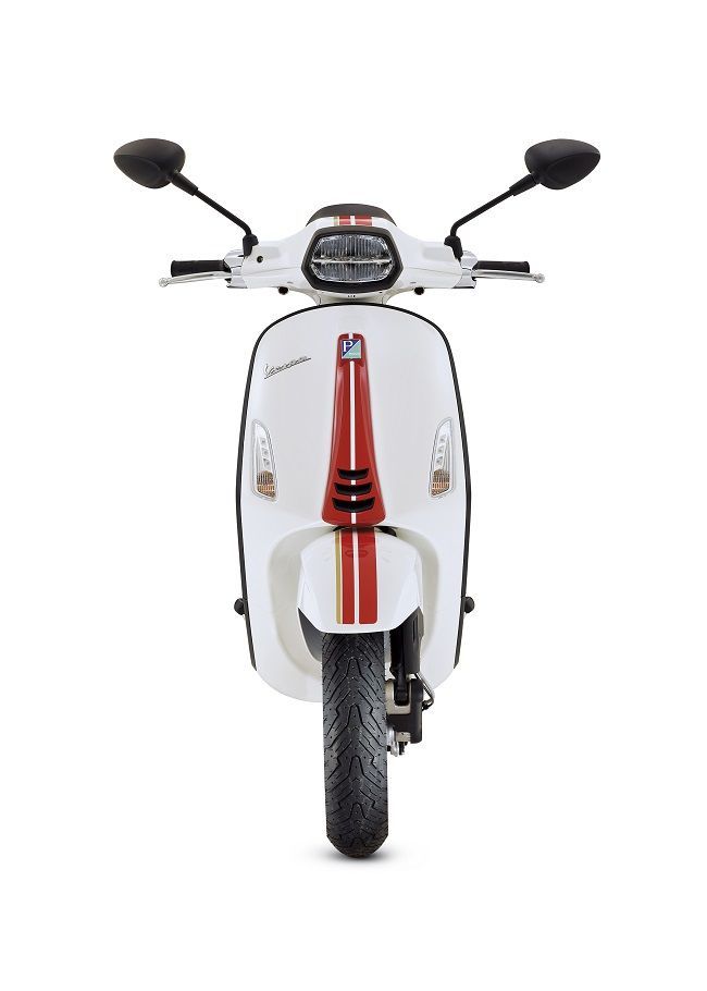 Vespa GTS Súper Racing Sixties Blanca y Roja frontal