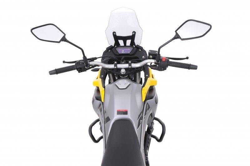 VOGE 300 Rally gris amarillo estudio detalle 3
