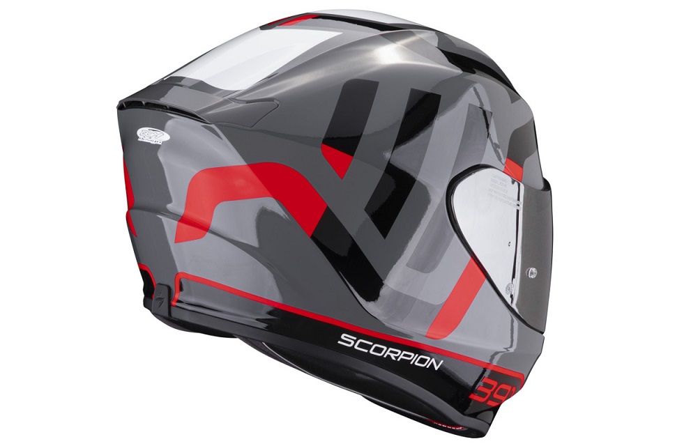 casco scorpion exo 391 arok gris rojo negro
