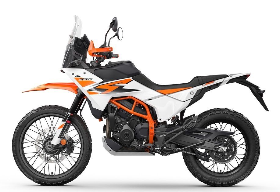 PHO BIKE 90 LI Travel KTM 2025 390 adventure r white left side view studio image SALL AEPI V1
