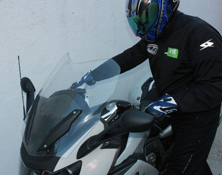 La Moto en parado.