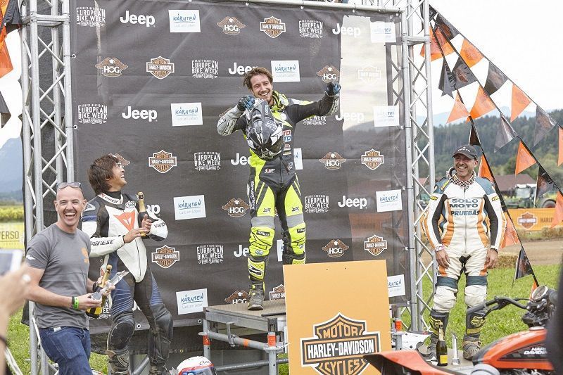 H D European Bike Week podio flat track