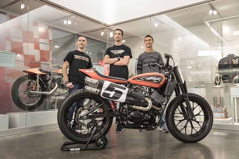 2017 H D Factory Flat Track Racing team LR