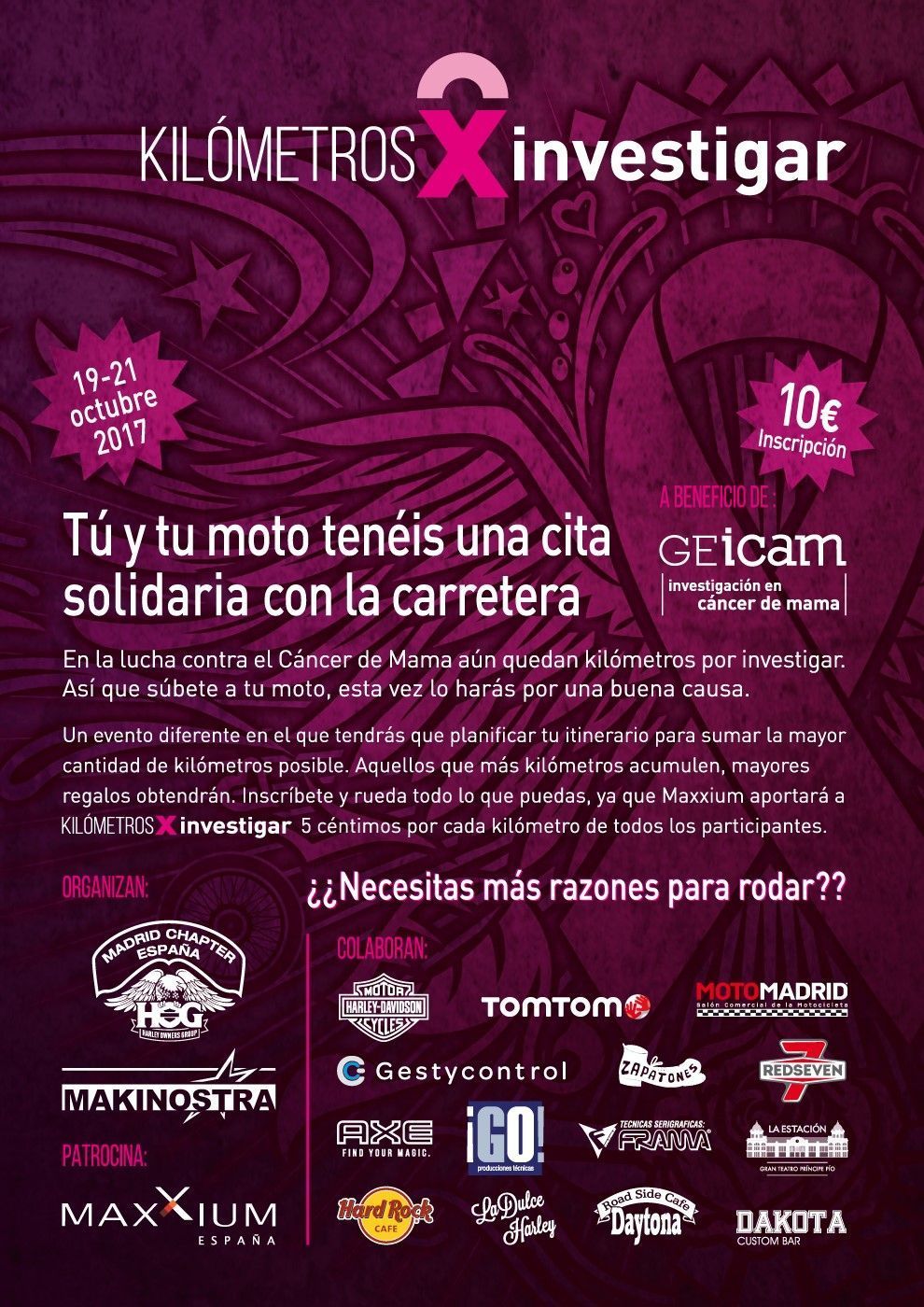 Cartel Kilómetros x Investigar
