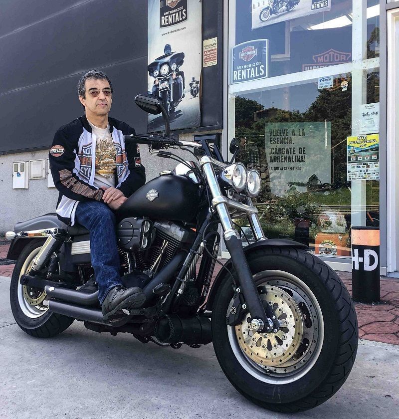 HD Ibon Mitxelena en su Fat Bob