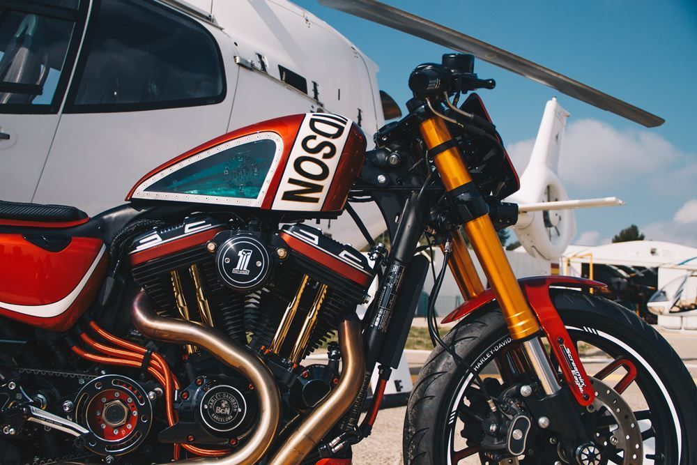 King of Kings Daytonas Red Harley Davidson Barcelona 2