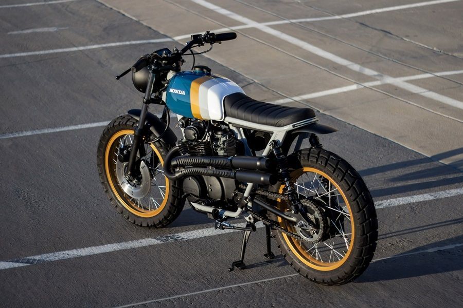 1972 honda cl350 outside left rear quarter overhead